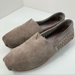 Bob’s Crown Boho taupe suede leather slip on shoes size 6 EU 36 B011
